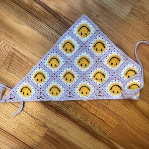 Sunflower Crochet Kids Bandana